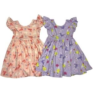 Dot Smile Girls Sz 2T Easter Empire Dress Lot Pink Bunny Purple Eggs Holiday NWT